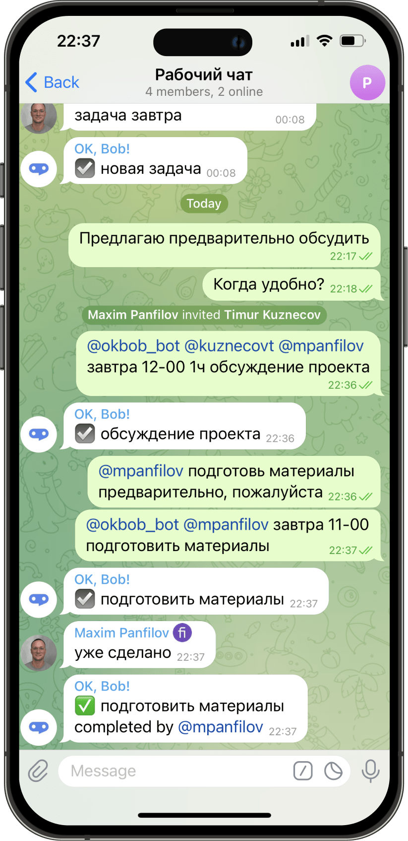mobile telegram ok-bot